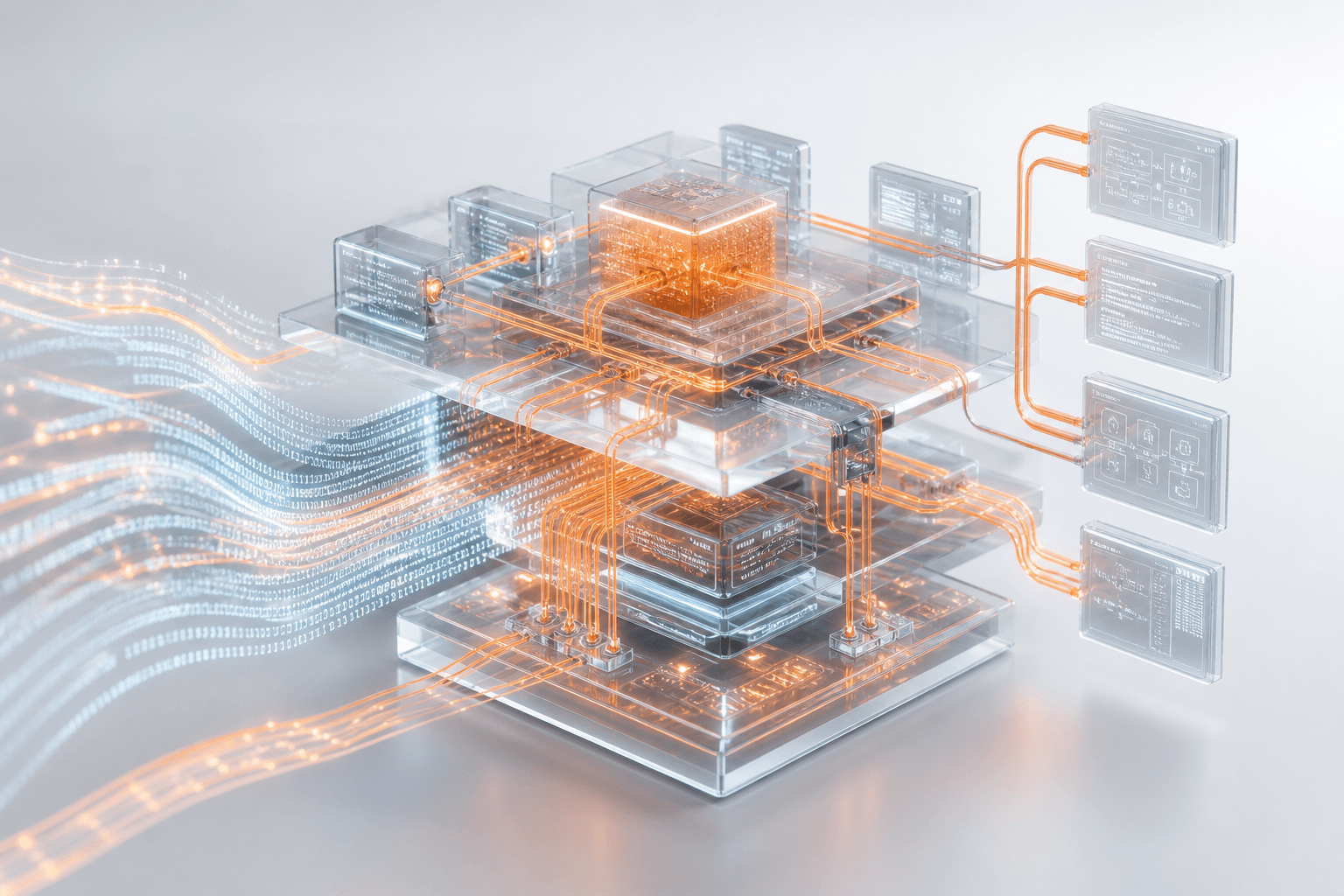 Luminous code forming custom software architecture